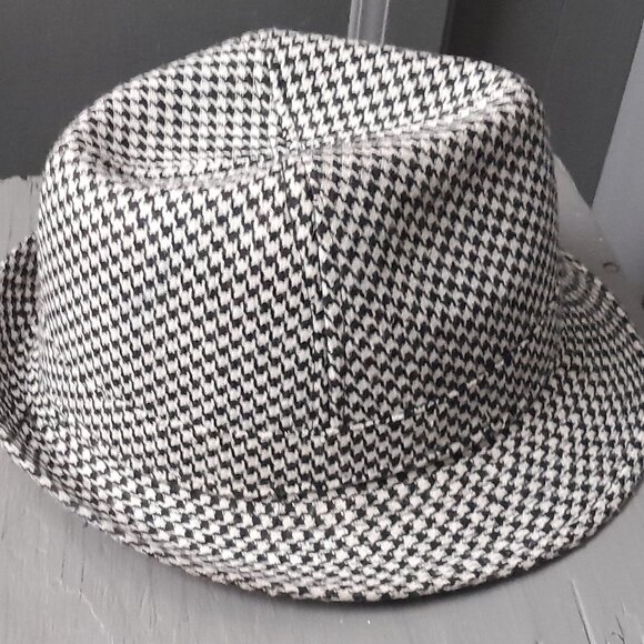 Vintage Men's Houndstooth Fedora Hat - Picture 2 of 5